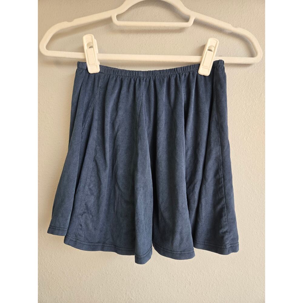 Brandyโ Melville Navy Blue Dana Micro Mini Skirt Elastic Waist Soft Fit One Size